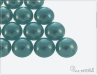 Kabošon kulatý 12 mm, Luster Turquoise, 1 ks Kabošon kulatý 12 mm, Luster Turquoise, 1 ks