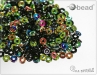 O-bead, jet vitrail, 2,5 g