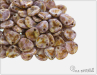 Rose petal 7x8 mm, Chalk Senegal Brown Purple, 50 ks