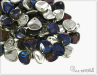 Rose petal 7x8 mm, Crystal Bermuda Blue, 50 ks