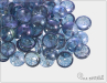 Piggy beads, crystal blue terracotta, 8x4 mm, 30 ks