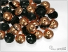 Piggy beads, jet capri, 8x4 mm, 30 ks