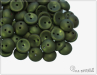 Piggy beads, Metallic Fern Matted, 8x4 mm, 30 ks