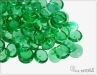 Piggy beads, transparent green, 8x4 mm, 30 ks