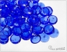 Piggy beads, transparent sapphire, 8x4 mm, 30 ks