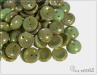 Piggy beads, opaque peppermint red luster, 8x4 mm, 30 ks