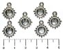 Slunko s okem, stbrn, 13 mm, 1 ks