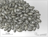 RIZO beads, chalk grey lustered, 10 g