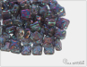 Silky Star Beads Crystal Vega Iris, 6x6 mm, 30 ks