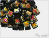 Silky Star Beads Jet Marea EXTRA, 6x6 mm, 30 ks