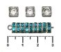 atonov tvereek 6 mm, stbro+blue zirkon, 1 ks