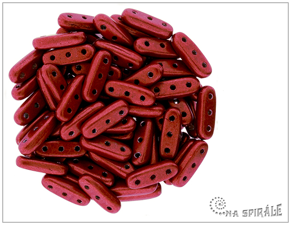 CzechMates Beams 10 mm, Saturated Metallic Aurora Red, 20 ks