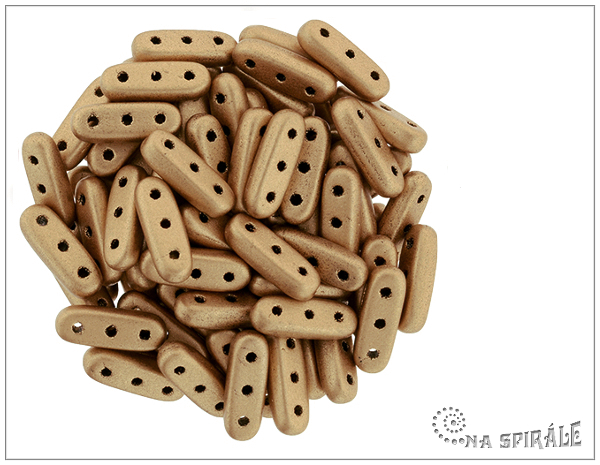 CzechMates Beams 10 mm, Silky Metallic Sand, 20 ks