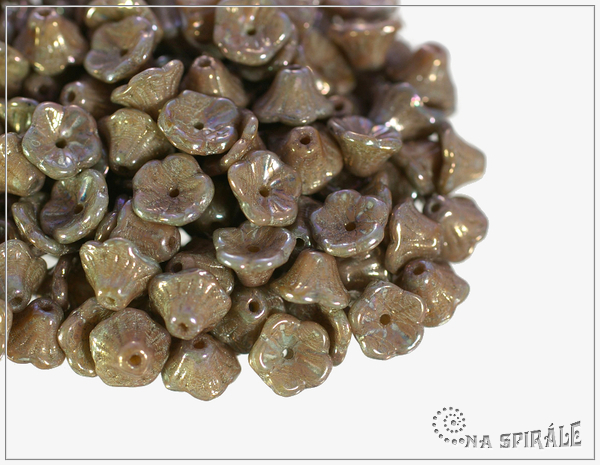 Kytiky - kalky 7x5 mm, Opaque Beige Nebula, 25 ks