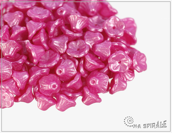 Kytiky - kalky 7x5 mm, Pearl Shine Light Fuchsia, 25 ks