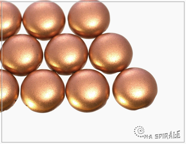 Preciosa Candy 12 mm, Silky Metallic Copper, 1 ks