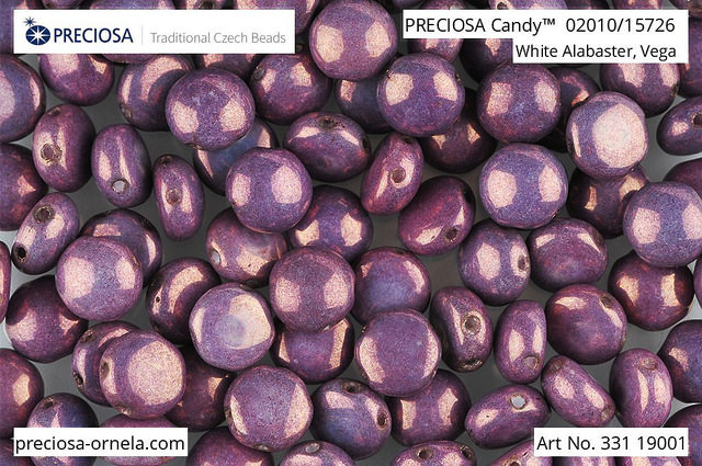 Preciosa Candy 8 mm, Antique Blueberry, 10 ks