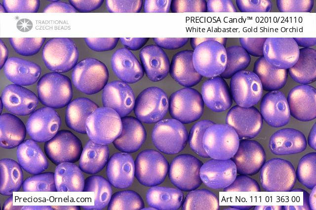 Preciosa Candy 6 mm, Gold Shine Orchid, 10 ks