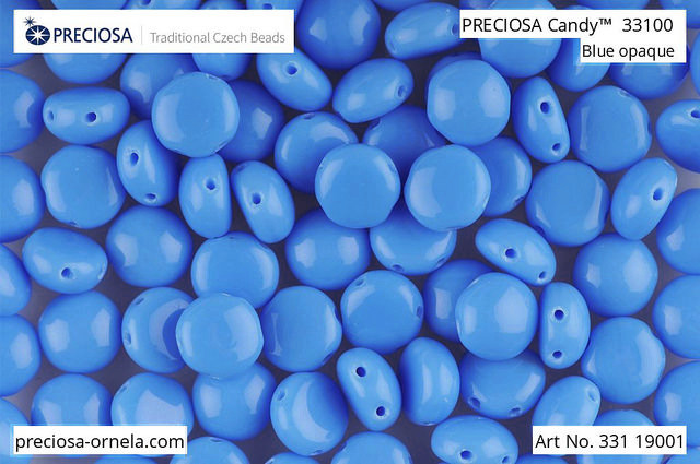 Preciosa Candy 8 mm, Opaque Cornflower, 10 ks