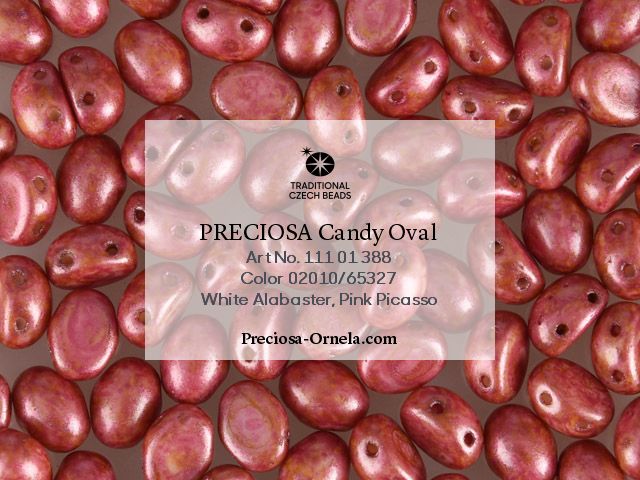 Preciosa Candy Oval 6x8 mm, Herbs&Spices Chilli, 10 ks
