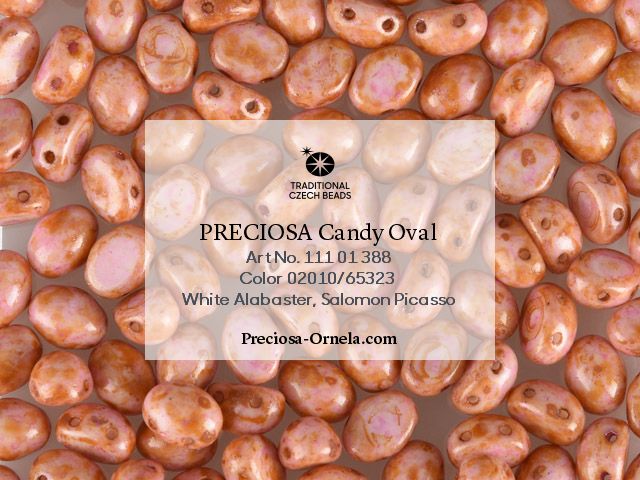 Preciosa Candy Oval 6x8 mm, Herbs&Spices Ginger, 10 ks