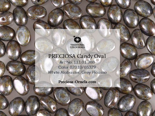 Preciosa Candy Oval 6x8 mm, Herbs&Spices Pepper, 10 ks