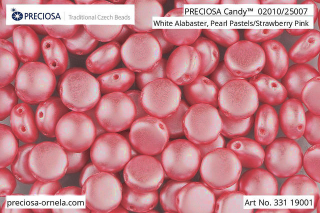 Preciosa Candy 8 mm, Pastel Light Coral, 10 ks