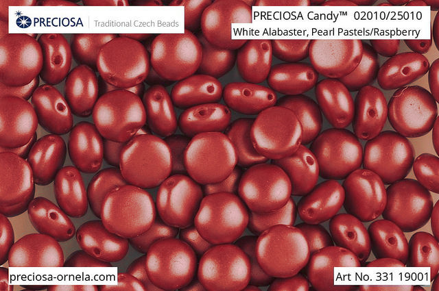Preciosa Candy 8 mm, Pastel Dark Coral, 10 ks
