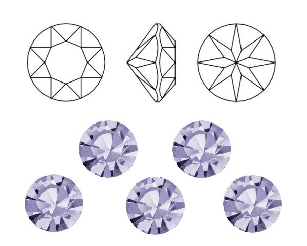 �aton Optima ss38 Tanzanite foiled, Preciosa, 1 ks