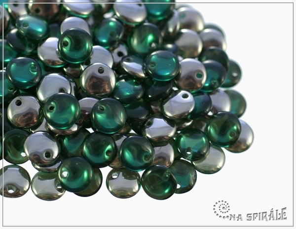 oka vistko 6 mm, svtle modrozelen prhledn chrom, 50 ks
