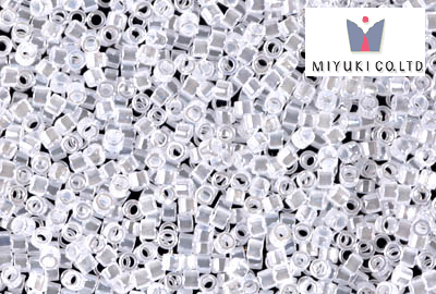 Miyuki Delica, Lined Crystal White Luster DB0231, 5 g