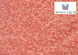 Miyuki Delica, Lined Yellow Orange AB DB0068, 5 g