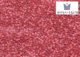 Miyuki Delica, Lined Rose Pink AB DB0070, 5 g