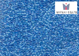 Miyuki Delica, Lined Light Blue AB DB0076, 5 g