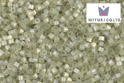 Miyuki Delica, Dyed Pale Lime Silk Satin DB1807, 5 g