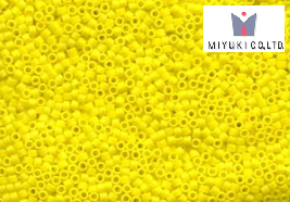 Miyuki Delica, Opaque Yellow Matted DB0751, 5 g