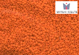 Miyuki Delica, Opaque Orange Matted DB0752, 5 g