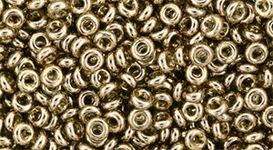 TOHO Demi Round Gold Lustered Montana Blue, TN-08-204, 3 g