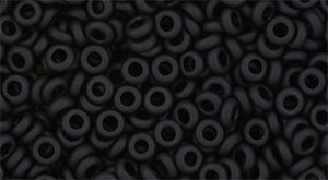 TOHO Demi Round Opaque-Frosted Jet, TN-08-49F, 3 g