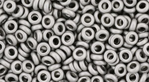 TOHO Demi Round Metallic Frosted Antique Silver, TN-08-566, 3 g
