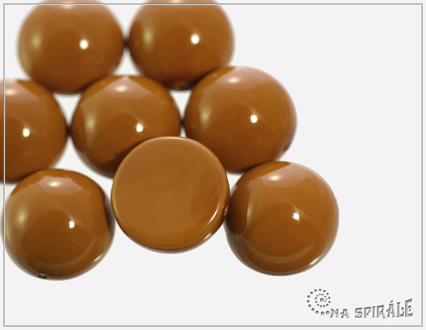 Dome Bead 14x8 mm, Fiesta Khaki, 1 ks