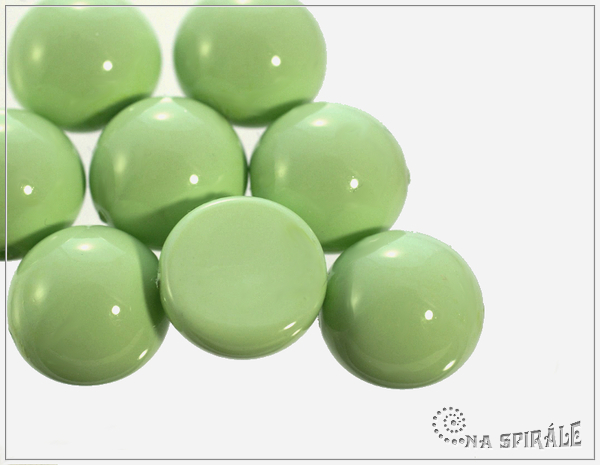 Dome Bead 14x8 mm, Fiesta Spring Green, 1 ks