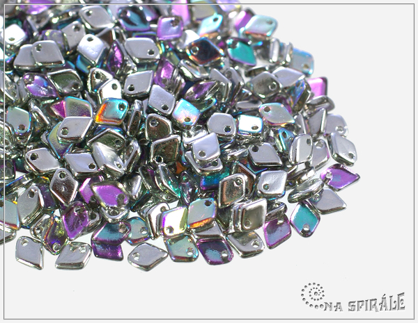 Dragon Scale Bead, Crystal Silver Rainbow, 2,5 g