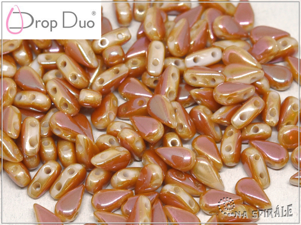 DropDuo 3x6 mm, Chalk Apricot Full, 30 ks
