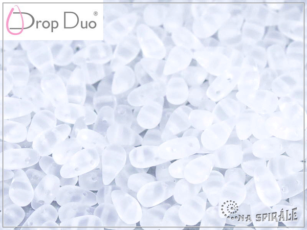 DropDuo 3x6 mm, Crystal Matted, 30 ks