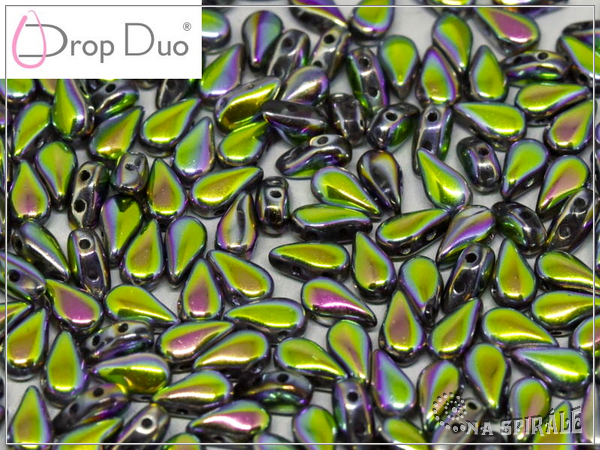 DropDuo 3x6 mm, Crystal Vitrail Full, 30 ks