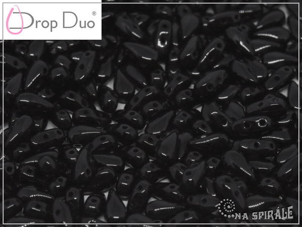 DropDuo 3x6 mm, Jet, 30 ks