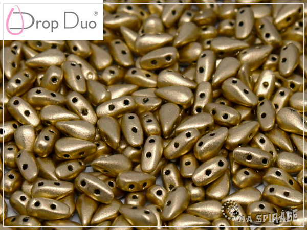 DropDuo 3x6 mm, Silky Metallic Sand, 30 ks