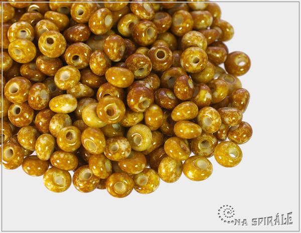Drops bl travertin, velikost 5, Preciosa, 10 g