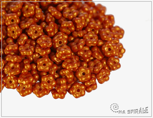 Kytiky - pomnnky 5 mm, Gold Shine Orange, 50 ks